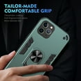 thumbnail image 6 of Allytechgroup iPhone 12 Pro Case Cover, Bumper Shockproof Case with Ring Holder Stand Compatible with Car Mount Premium PC and TPU Phone Case for iPhone 12 Pro, Darkgreen, 6 of 7