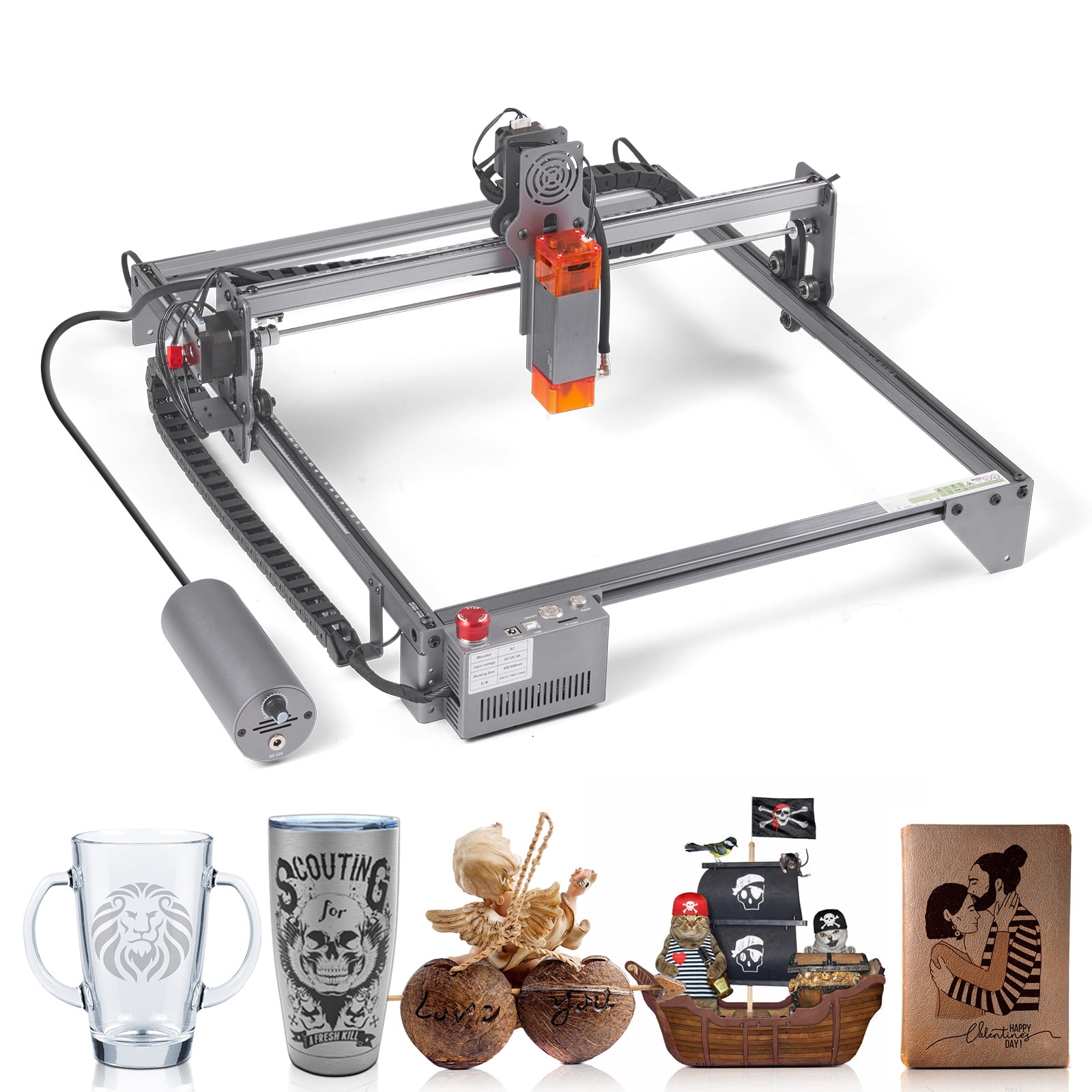 VEVOR Laser Engraver Laser Engraving Machine 10W Compressed Spot Eye Protection