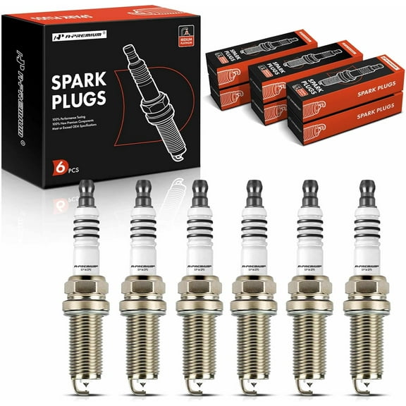 A-Premium Iridium Platinum Spark Plugs Compatible with Kia Optima 2006-2010, Borrego 2009, Rondo 2007-2012, Magentis 2007-2010 & Hyundai Santa Fe 2007-2009, 2.7L 3.8L (Pack of 6)