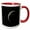 Red/White, variant on 3drose, Way over Yonder Scene from Space with an Asteroid and Distant Blue Planet, 11oz Mug