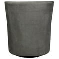 thumbnail image 3 of Wade Swivel Lounge Chair with Kidney Pillow Upholstered in Gray Fabric, 3 of 3