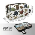 thumbnail image 4 of Goofa Various Turtle Printed Toiletry Bag with Handle,Large Capacity Travel Makeup Cosmetic Bag for Women, Carry on Airport Airline Compliant Bag, 4 of 9