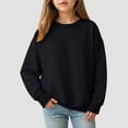 thumbnail image 2 of Gubotare Sweatshirt for Girls Cute Girls Sweate Long Sleeve Kids Trendy Crew-Neck Cute Clothes Tops Size 11-12 (Black,11-12 Years), 2 of 9