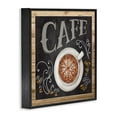 thumbnail image 2 of Stupell Industries Chalkboard Style Cafe Sign Latte Coffee Beans Motif Framed Wall Art, 24 x 24, Design by ND Art, 2 of 5