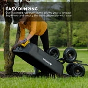 Gorilla Carts 4 Cu. ft. Poly Garden Dump Cart, 600 lbs. Capacity, 35 in. x 22 in. Bed, 10 in. Tires