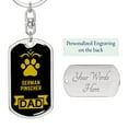 thumbnail image 2 of German Pinscher Keychain Stainless Steel or 18k Gold, 2 of 8