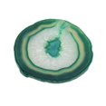 thumbnail image 2 of 6 Colors Irregular Agate Geode Slice Polished Crystals Coaster Cup Mat Wedding Party Favors Home Decoration Accents - 80-100mm - Green, 2 of 10