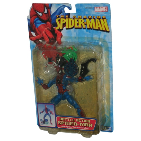 Merveille Incroyable Spider-Man (2005) Toy Biz Battle Figure W / Spider Tracer Lanceur