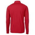 thumbnail image 3 of Men's Cutter & Buck Red New England Patriots Adapt Eco Knit Stretch Recycled Quarter-Zip Throwback Pullover Top, 3 of 3
