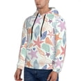 thumbnail image 3 of Fotbe Men's Hoodie with Colorful Seashells Pattern - Kangaroo Pocket Pullover Hooded Sweatshirt, Perfect for Daily Wear, Travel, and Home-X-Large, 3 of 7