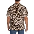 thumbnail image 5 of Xecao offers the Leopard Print-2 for Men's Casual Short-sleeved Shirt, a button-up collared shirt with a pocket, perfect for beach vacations and yacht travel in the X-Large size., 5 of 7