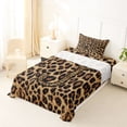 thumbnail image 5 of Erosebridal Women Cheetah Printed Twin Sheet Sets,Brown Leopard Pattern Monogrammed J Bedding For Adults 3pcs, 5 of 6