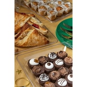 Exquisite Disposable Serving Trays - 10.5 x 8.5 Clear Plastic Platters - 6 Pack