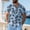 Light Blue, variant on Mens Hawaiian Shirt | Light Blue Tropical Button Down Shirt for Men - Slim Fit Short Sleeve, Breathable Rayon, Palm Print Beach Vacation Resort Wear,Size XL