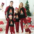 thumbnail image 2 of Pijamas familiares navideños a juego, conjuntos de pijamas de manga larga, árbol de Julio, negro, 2 of 3