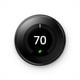 Google Nest Thermostat d'Apprentissage - Thermostat Intelligent Programmable pour la Maison - Thermostat Nid de 3ème Génération - Compatible avec Alexa - Noir – image 1 sur 13