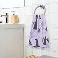 thumbnail image 3 of Yayeee 100% Cotton Hand Towels for Bathroom 16" x 28" Soft Absorbent Kitchen Towel, Purple Halloween Pumpkin, 3 of 7