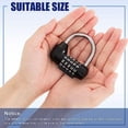 thumbnail image 5 of 12 Pcs Gym Locker Lock 5 Digit Combination Your Own Word Safety Padlock for Toolbox, Hasp Cabinet Storage, Black, 5 of 7