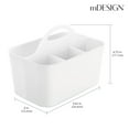 thumbnail image 5 of mDesign Plastic Shower Caddy Storage Organizer Basket, Handle, 2 Pack, White, 5 of 9