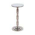 thumbnail image 3 of Sagebrook Home Modern 21"H Silver Aluminum and Mirror Top Accent Side Table with Pedestal Frame - 10" x 10" x 21", 3 of 9