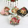 thumbnail image 3 of 4PCS Canvas Floral Rose Flower Coin Purse Kiss Lock Change Purse Vintage Trinkets Pouch Small Women Wallet Clutch Purse, 3 of 6