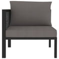 thumbnail image 2 of vidaXL Sectional Corner Sofa with Right Armrest Poly Rattan Anthracite, 2 of 5
