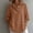 Brick Red, variant on Linen Button Down Shirt Women Long Sleeve Plus Size Linen Tops Linen Popover Shirt Women Linen Cotton Blend Relaxed Fit Casual Shirt Linen Apparel Womens Gauze Tops,Blue,L