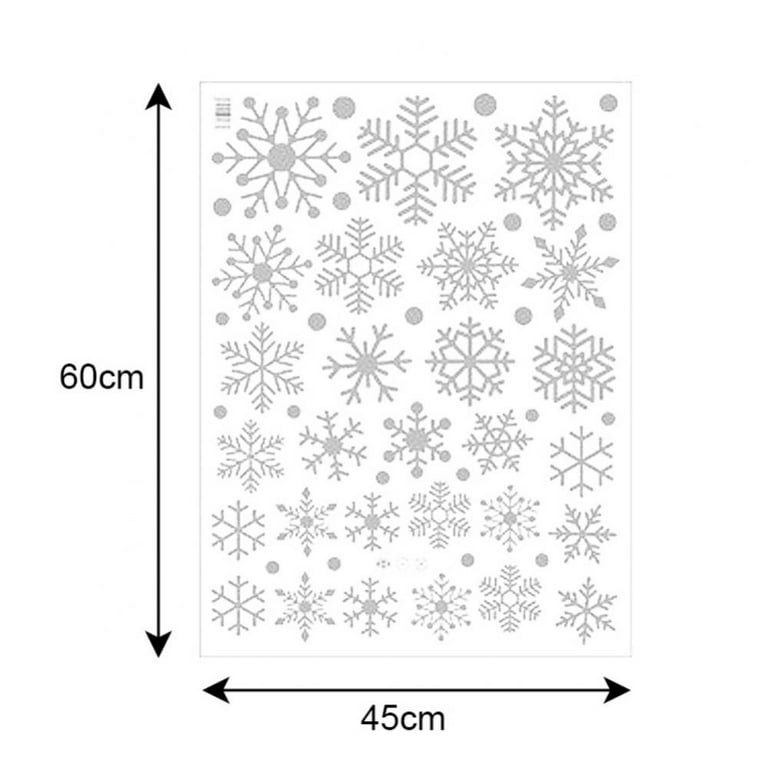 FEBSNOW Christmas Snowflake Stickers Roll,600Pcs Glitter Snowflake