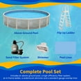 thumbnail image 7 of Blue Wave Trinity 24-ft Round 52-in Deep Steel Wall Above Ground Pool Package with 7-in Top Rail, 7 of 7
