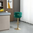 thumbnail image 2 of Adjustable Bar Stools with Back and Footrest, Modern Counter Height Dining Chairs Barstools with Comfy Upholstered, Kitchen Bar Chairs with Golden Legs for Home Bar Dining Room, Emerald, 2 of 7