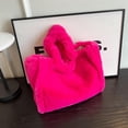 thumbnail image 5 of Fluffy Tote Bag for Women, Cute Fuzzy Tote Handbag Faux Fur Bag Furry Purse, 5 of 7