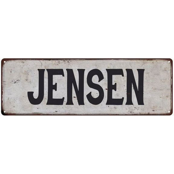 JENSEN Vintage Look Gift Rustic Chic Metal Sign 6x18 206180036436