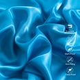 thumbnail image 5 of Flxxie 3 Pieces Twin-XL Silky Satin Sheet Set for Hair and Skin, Includes Flat Sheet, Deep Pocket Fitted Sheet and Pillowcases, Royal Blue, 5 of 6