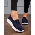 thumbnail image 4 of Ladies' Casual & Lightweight Slip-On Flat Shoes For Home And Leisure - Navy Blue, 4 of 5