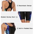 thumbnail image 3 of GFDYREE Maillot de Bain une Pièce Femme Athlétique Boyleg, 3 of 7