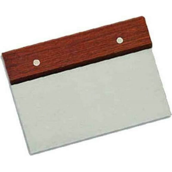 CABLEVANTAGE Chopper Scraper Dough Cutter Stainless Steel Griddle Tools Wood Handle Spatula