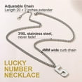 thumbnail image 6 of KeyStyle Number Necklace for Men Women Athletes Sports Number Chain Necklace Birthday Jewelry Valentine's Day Gift for Men, 6 of 9