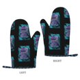 thumbnail image 2 of XMXT 2 Pcs Silicone Oven Mitts, Game Repeat Print Thickened Non-Slip BBQ Gloves, Black, 2 of 9