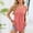 6#Pink, variant on Plus-Size Sleeveless Shirts for Women Summer Crew Neck Casual Tops Buttons Pleated Blouse Pullover Tees White,Size L