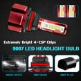 thumbnail image 2 of Pour Ford Excursion 2000 2001 2002 2003 2004 Ampoules de Phare LED 9007 HB5 Faisceau Haut et Bas 2 Pcs, 2 of 10