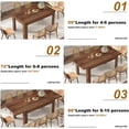 thumbnail image 2 of Blotout Extendable Dining Table for 6-10 Person, Large Wood Kitchen Table, Rectangular Extendable Table for Gatherings, Meeting for Small Kitchens, Dining Office Areas, 2 of 6