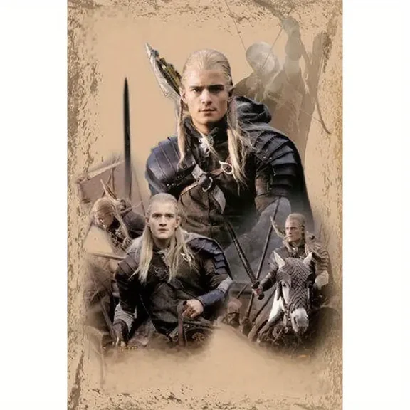 DIY 5D Full Round Drill Diamond Painting By Number Kits The Lord of The Rings Legolas Rhinestone Embroidery Cross Stitch Art Craft Home Wall Decoration