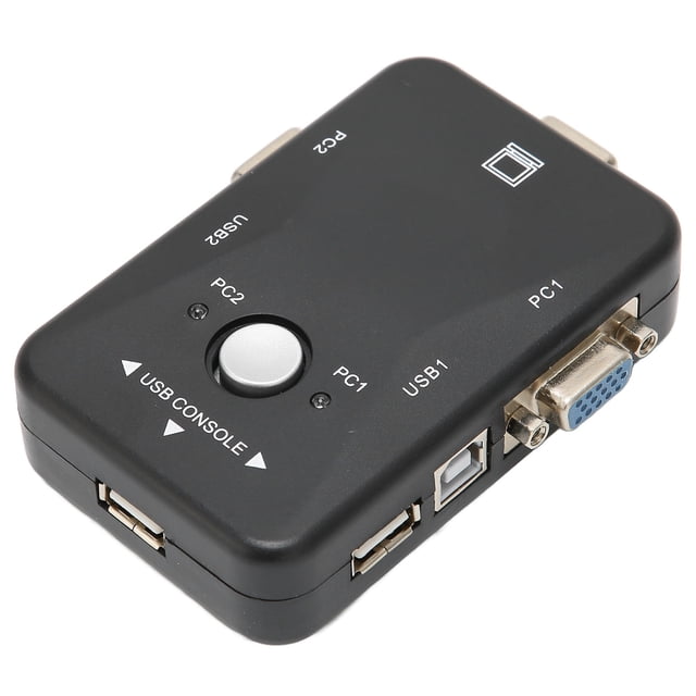 Conmutador KVM USB 2.0 de 1920 x 1440 con dos puertos y monitor dual para Windows 95, 98, 98SE, 2000, ME y XP
