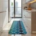 thumbnail image 4 of Blue Green Checkered Pattern Kitchen Rug Mat,Kitchen Runner Rugs Non Skid Washable,Decorative Kitchen Floor Mats for Kitchen,Sink,Laundry,17"x47.2", 4 of 7