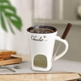 thumbnail image 4 of Dengmore Chocolate Melting Mug Chocolate Fondue Mugs Contain Fondue Bliss Cup & Forks Great for Date Night Birthday & Wedding Gifts, 4 of 6