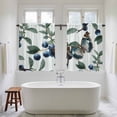 thumbnail image 4 of Blueberry Spring Leaves Kitchen Curtain for Berdoom Living Room Cafe 45 Inch Length, Farmhouse Botanical Branches Tiers Curtains Light Filtering Drapes Rod Pocket Window Treatment 2 Panels 52"Wx45"L, 4 of 8