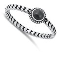 thumbnail image 4 of CHOOSE YOUR COLOR Miami Cuban Simulated Black Onyx Wholesale Ring .925 Sterling Silver Band CZ Female Size 9, 4 of 4