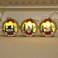thumbnail image 3 of Wood Ornaments for Christmas Tree, Rustic Christmas Tree Decorations with Light, Reindeer Ornaments for Christmas Tree Wooden Christmas Ornaments 2 Pc(Snowman), 3 of 7