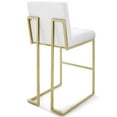 thumbnail image 4 of Modway Privy Gold Stainless Steel Performance Velvet Bar Stool Set of 2 in Gold White, 4 of 4
