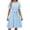 Blue, variant on YUHAOTIN for Women 2024 Vacation Mini Women's Solid Color Round Neck Pleated Lace Up Loose Short Sleeve Dress Maternity Dresses Fall and Winter Velvet Dress for Women